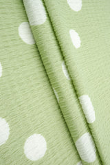 Polka Dot Crinkle Knit Polyester Spandex