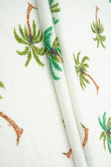 Printed Crepe Knit Palm Tree Fabric