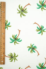 Printed Crepe Knit Palm Tree Fabric