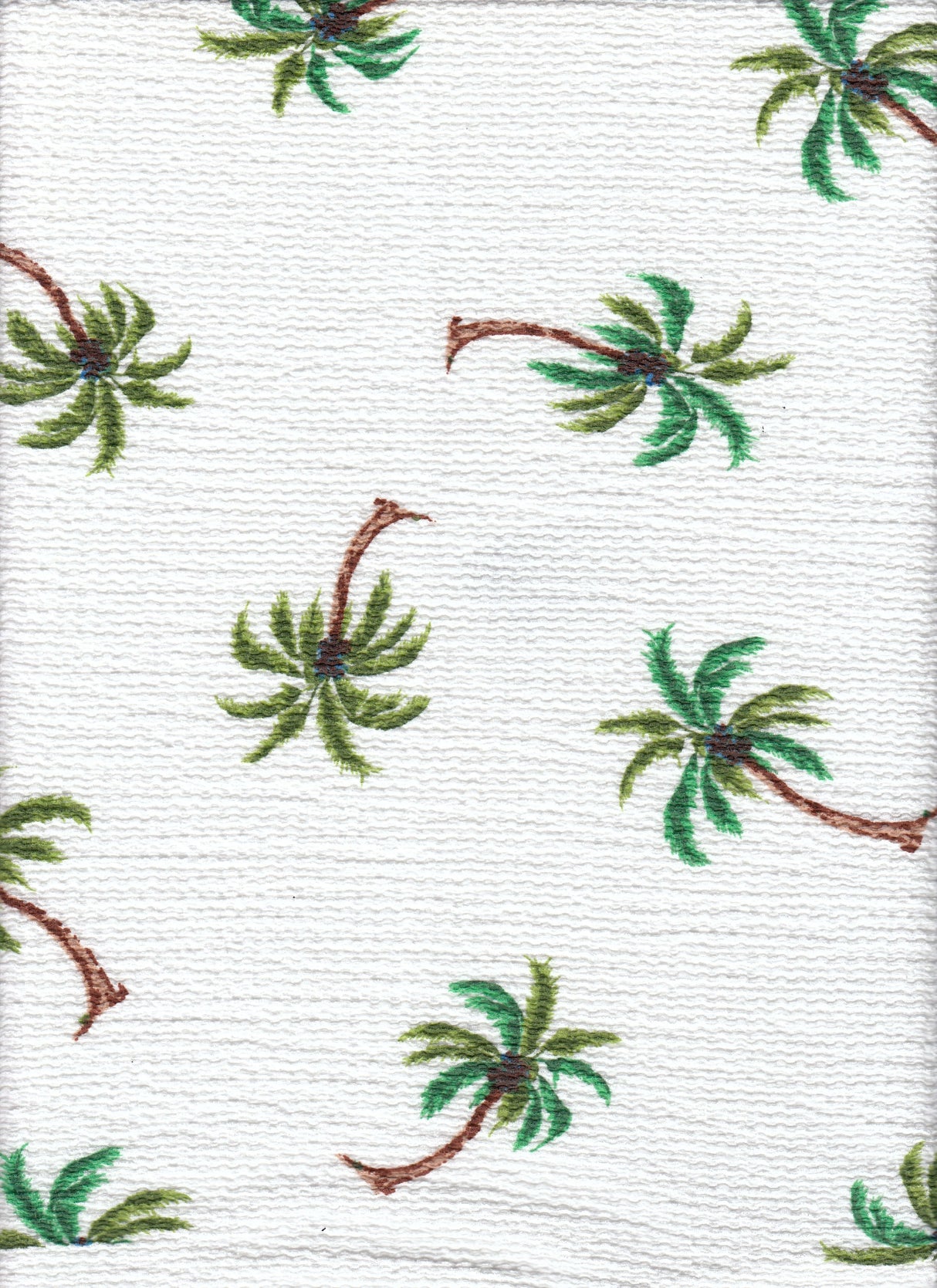Printed Crepe Knit Palm Tree Fabric