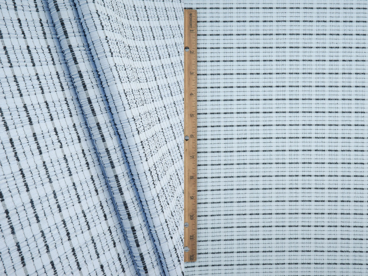 Jacquard Knit Cloudberry Check Fabric