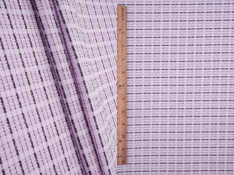 Jacquard Knit Cloudberry Check Fabric