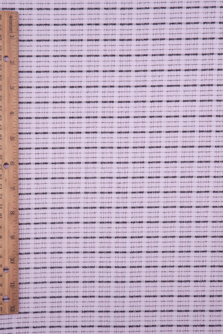 Jacquard Knit Cloudberry Check Fabric