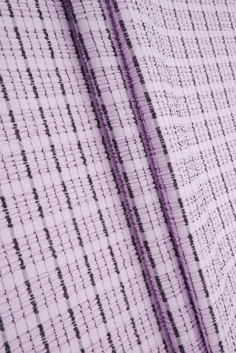 Jacquard Knit Cloudberry Check Fabric