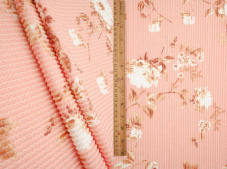 Floral Jacquard Double Knit Fabric