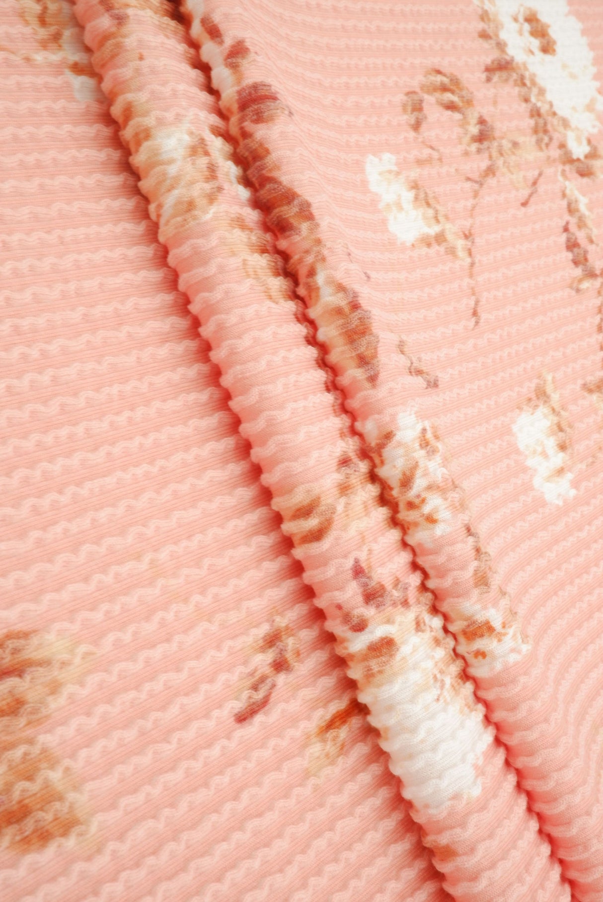 Floral Jacquard Double Knit Fabric