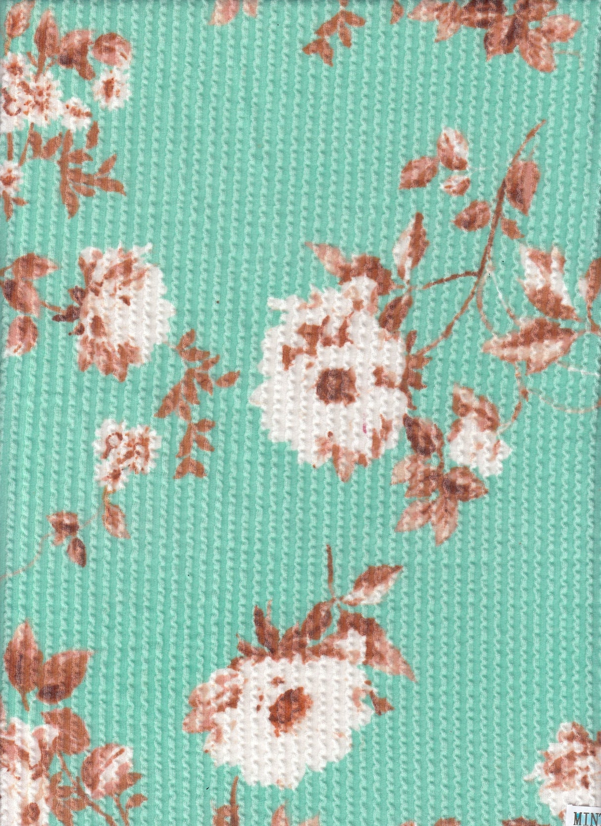 Floral Jacquard Double Knit Fabric