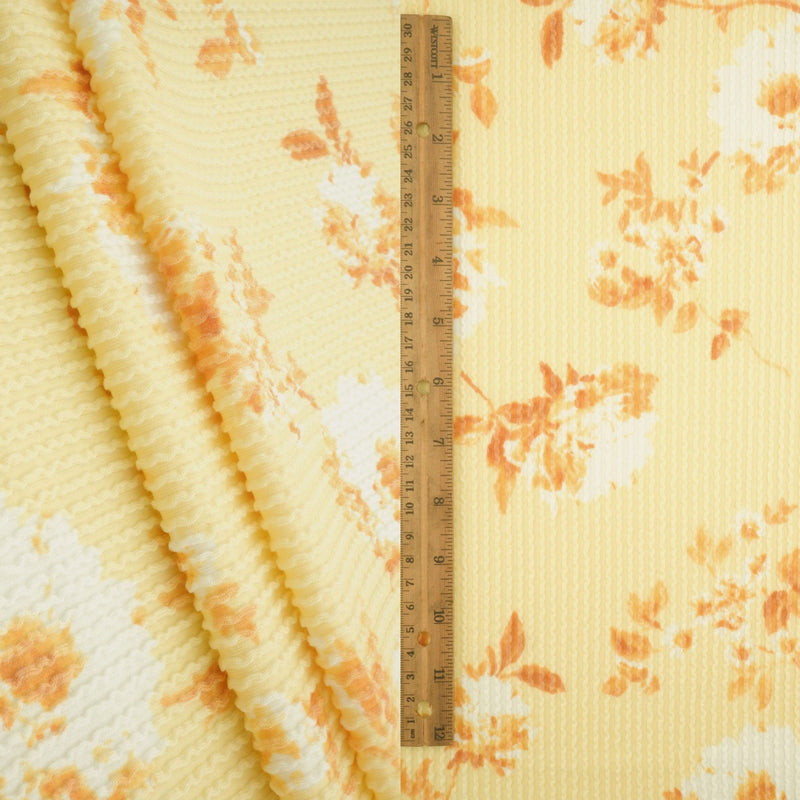 Floral Jacquard Double Knit Fabric