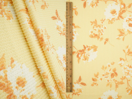 Floral Jacquard Double Knit Fabric