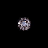 Italian Charcoal Rhinestone Shank Back Button - 14L/9mm