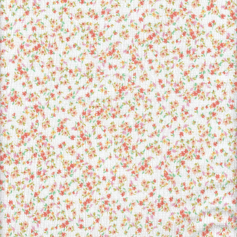 Ditsy Print Jersey Fabric in Ivory
