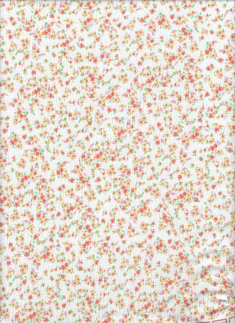 Ditsy Print Jersey Fabric in Ivory