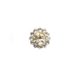 Italian Champagne Rhinestone Shank Back Button - 14L/9mm