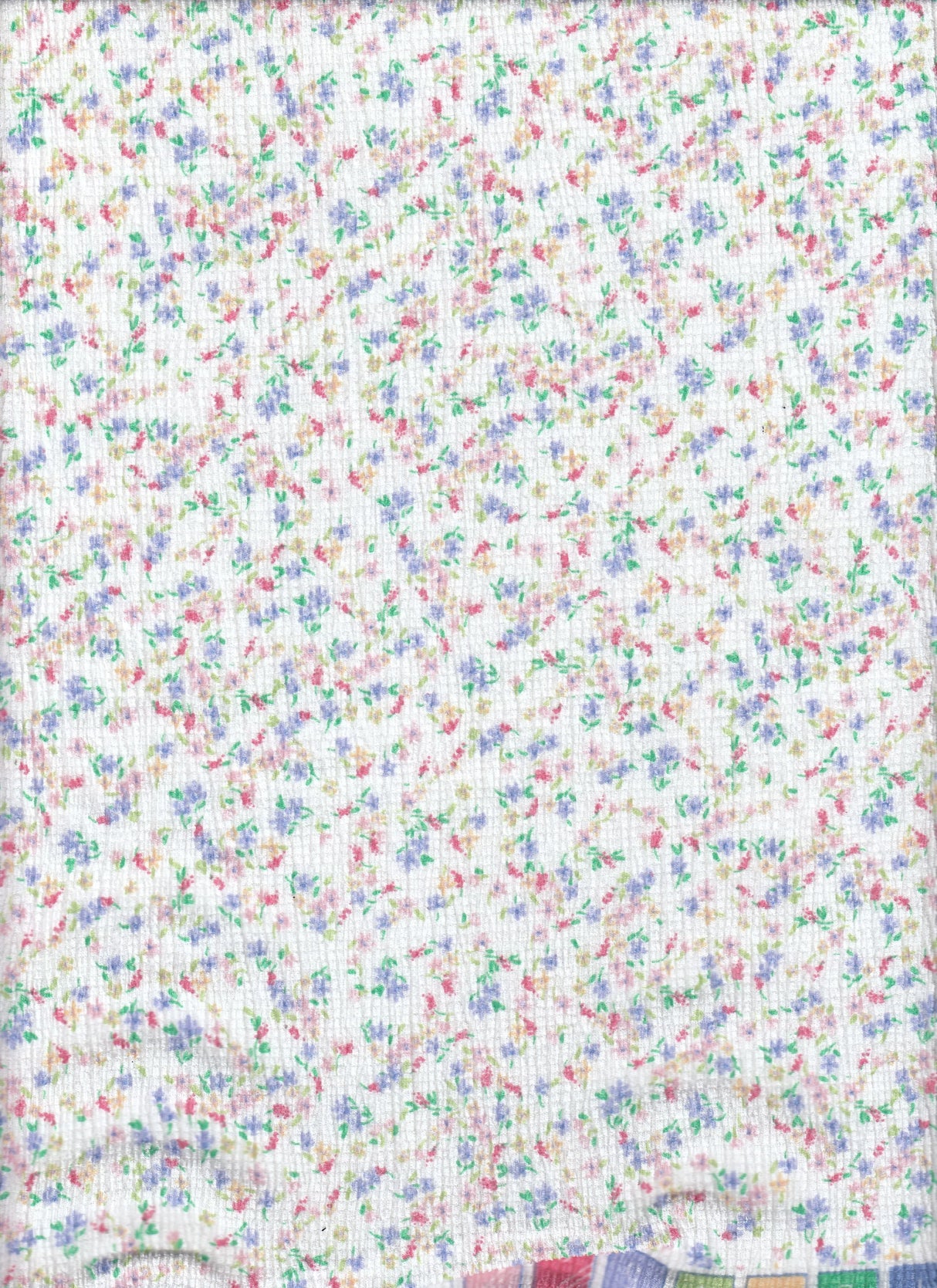 Ditsy Print Jersey Fabric in Ivory