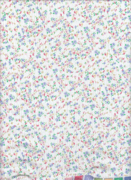 Ditsy Print Jersey Fabric in Ivory