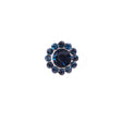 Italian Navy Rhinestone Shank Back Button - 14L/9mm