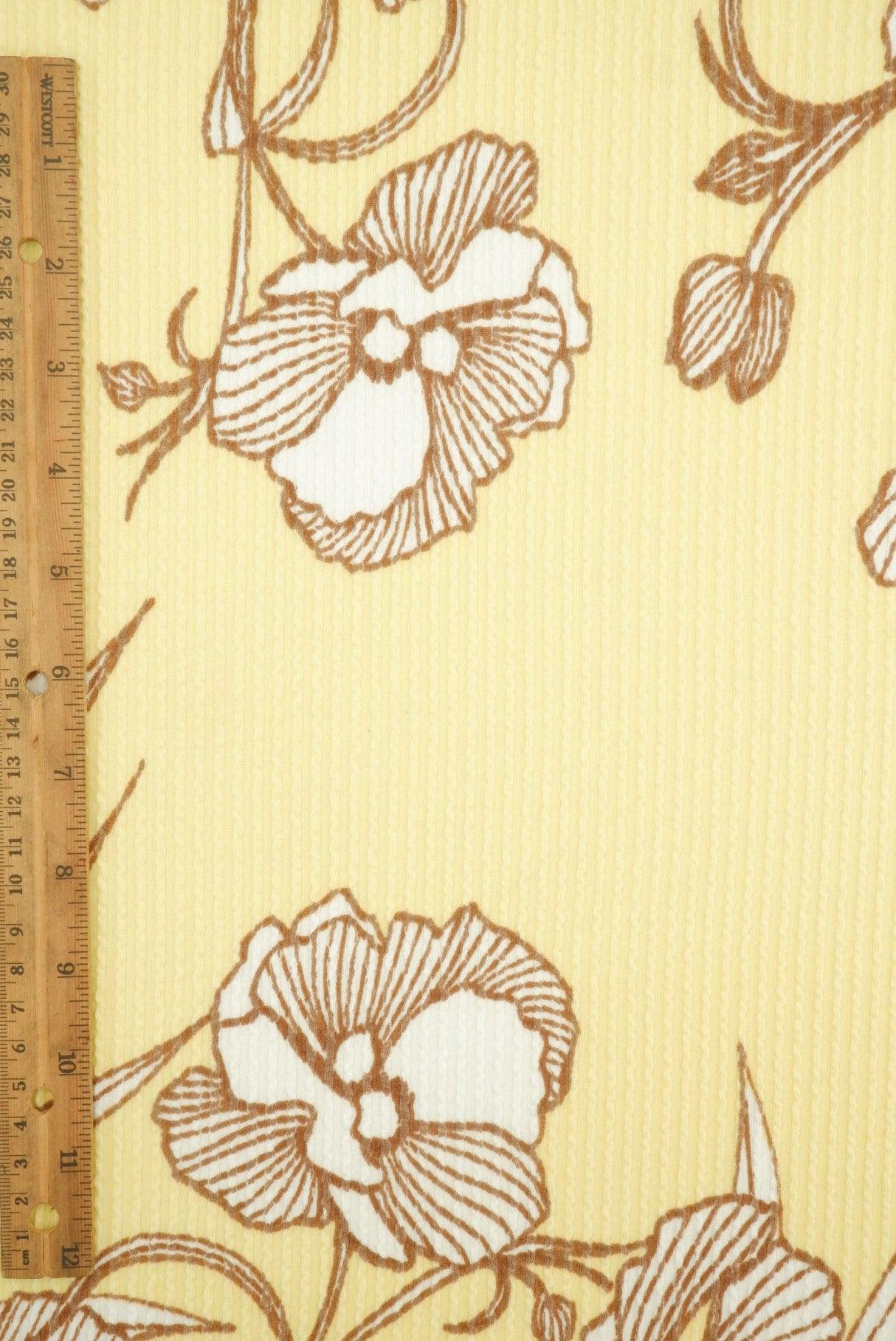 Floral Double Knit Fabric