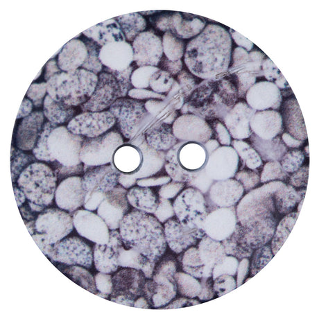 Italian Pebble Printed Coconut Button - 64L/40.5mm