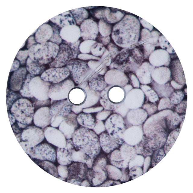 Italian Pebble Printed Coconut Button - 64L/40.5mm