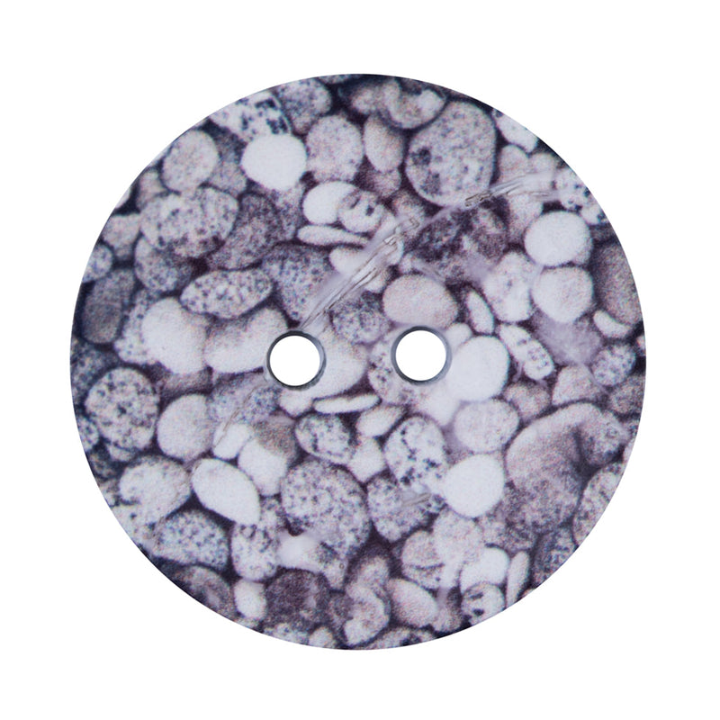 Italian Pebble Printed Coconut Button - 48L/30.5mm