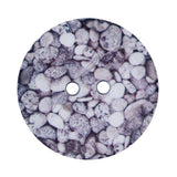 Italian Pebble Printed Coconut Button - 48L/30.5mm