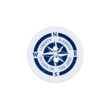 Italian Blue and White Nautical 2-Hole Coconut Button - 32L/20mm