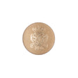 Gold Italian Crest Zamac Button - 24L/15mm