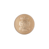 Gold Italian Crest Zamac Button - 24L/15mm