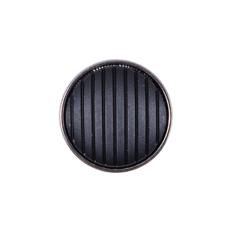 Italian Black and Silver Zamac Button - 32L/20mm