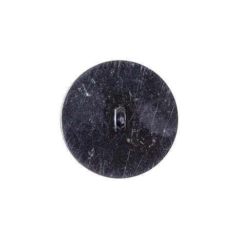 Italian Black and Silver Zamac Button - 36L/23mm