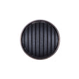 Italian Black and Silver Zamac Button - 36L/23mm