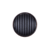 Italian Black and Silver Zamac Button - 36L/23mm