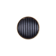 Italian Black and Gold Zamac Button - 24L/15mm