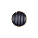 Italian Black and Gold Zamac Button - 24L/15mm