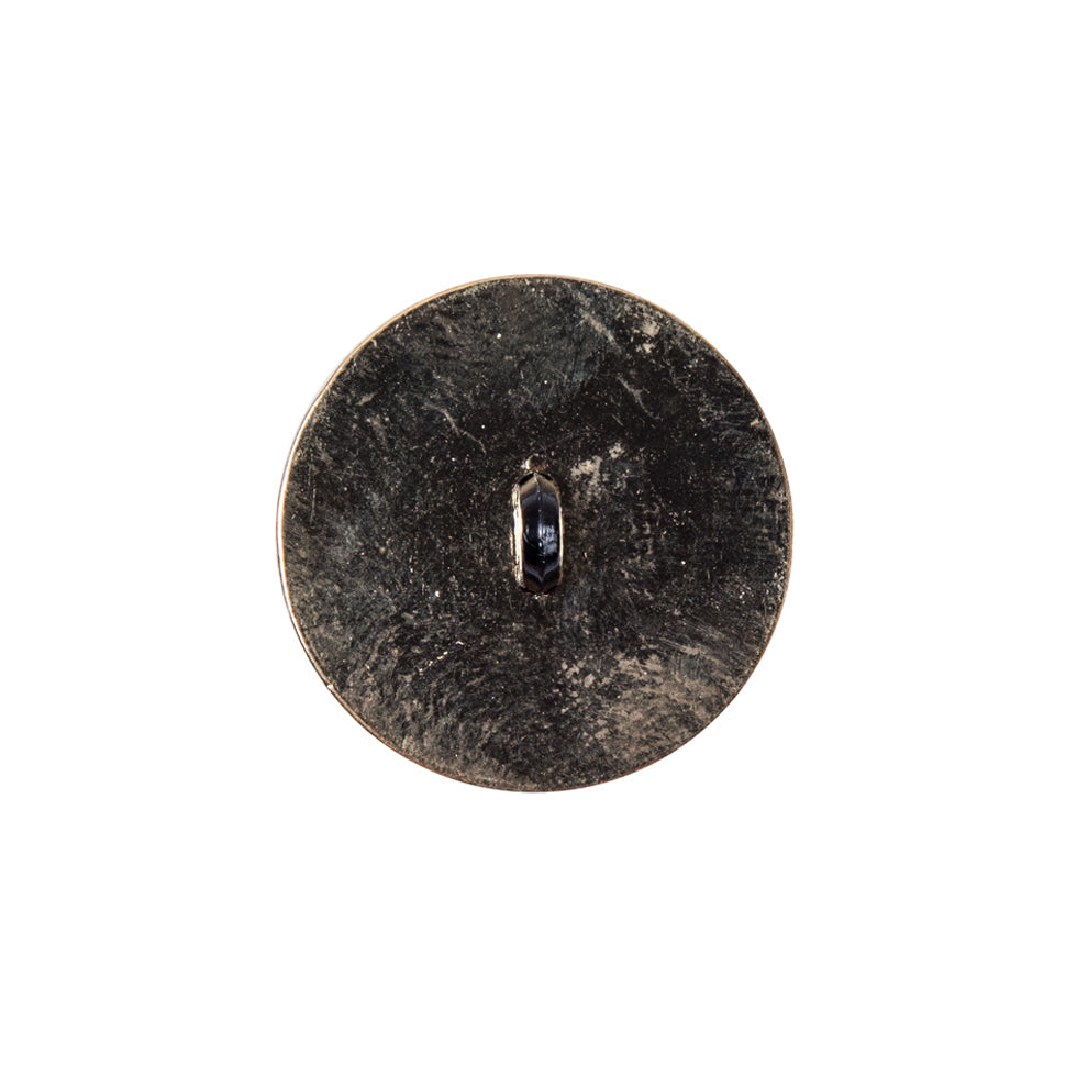 Italian Black and Gold Zamac Button - 32L/20mm