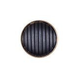 Italian Black and Gold Zamac Button - 32L/20mm