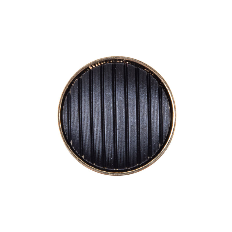 Italian Black and GoldZamac Button - 36L/23mm