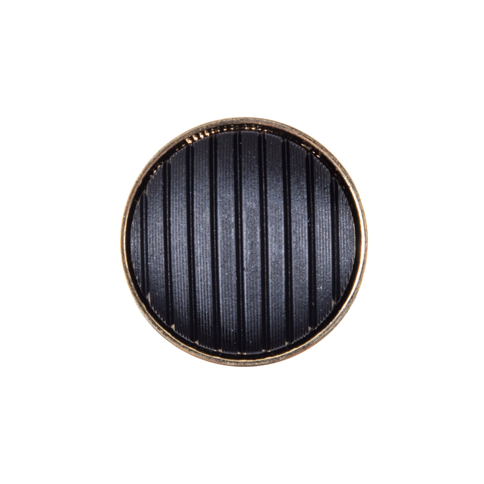 Italian Black and GoldZamac Button - 36L/23mm