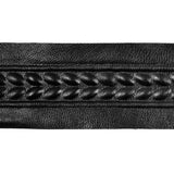 Italian Black Embossed Faux Leather - 1.75"