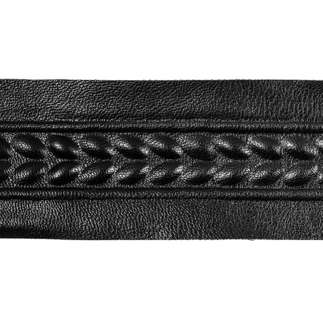 Italian Black Embossed Faux Leather - 1.75"