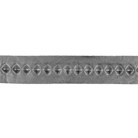 Italian Silver Stud Embossed Faux Leather - 1.75"