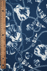 Shell Print Crepe Knit Fabric