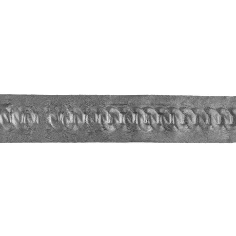 Italian Silver Chain-Link Embossed Faux Leather - 1.75"