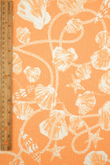Shell Print Crepe Knit Fabric