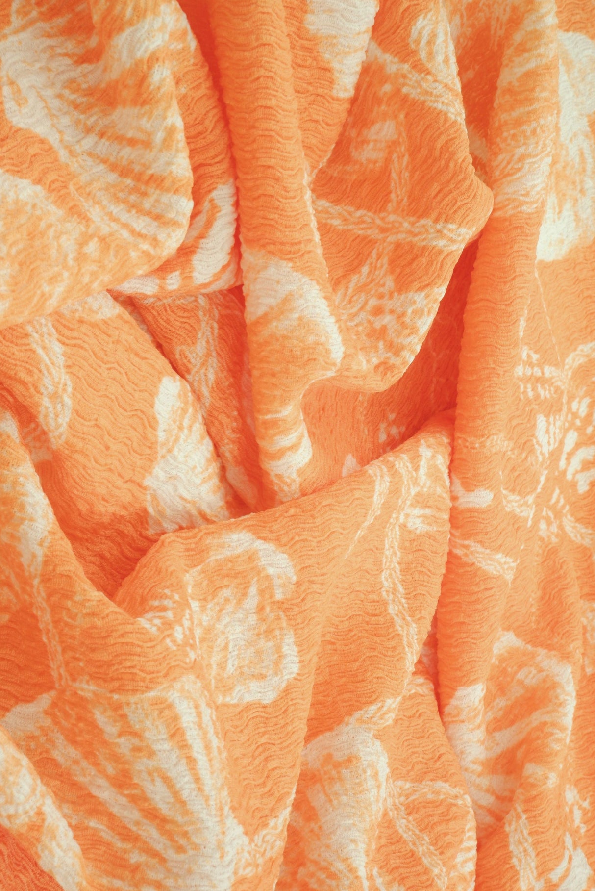 Shell Print Crepe Knit Fabric