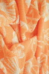 Shell Print Crepe Knit Fabric