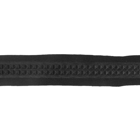 Italian Black Stud Embossed Double Knit Trim - 1"