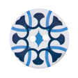 Italian Blue and White Coconut Button - 48L/30.5mm