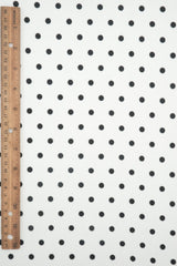 Polka Dot Brushed Knit Ivory Black