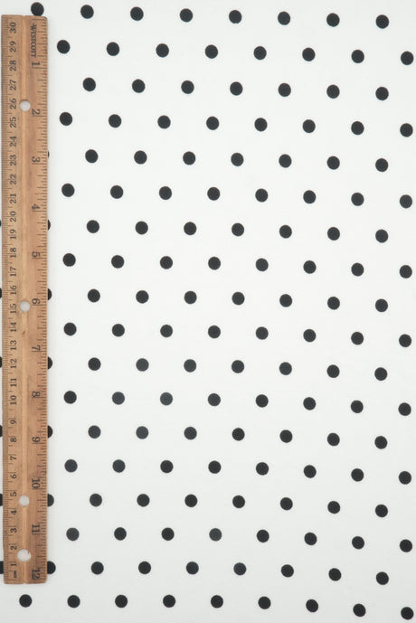 Polka Dot Brushed Knit Ivory Black